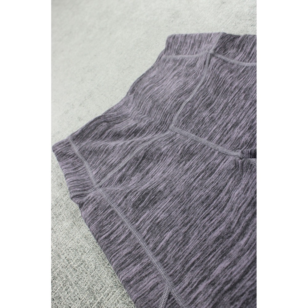 Victorias Secret Womens Space Dye Heather Purple Leggings Pockets Size 4 406009